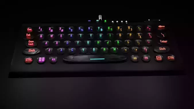 Gaming keyboard 3dmodel 3D model