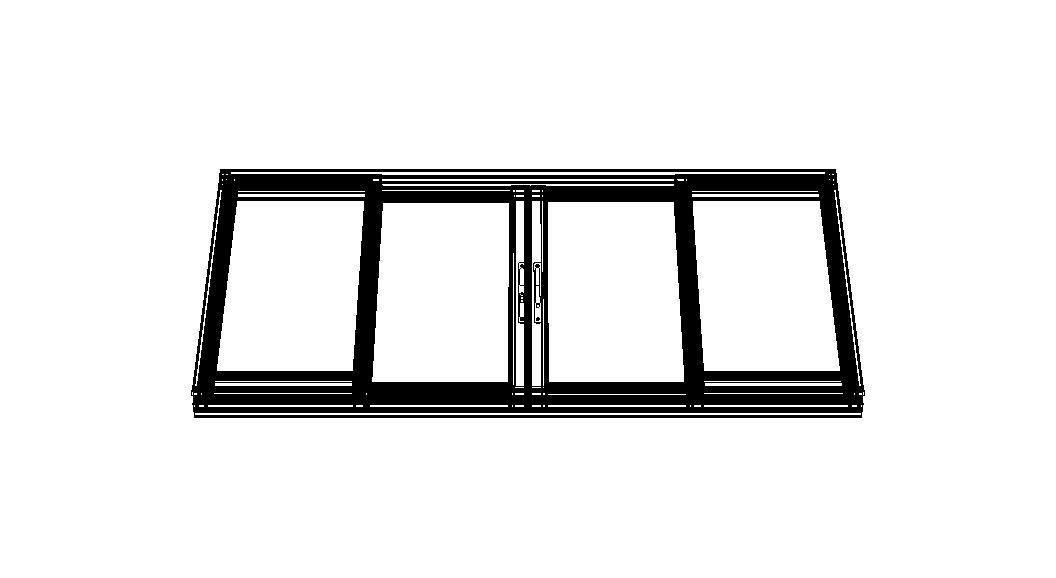Aluminium Sliding Window 4 Panels 3D model_28