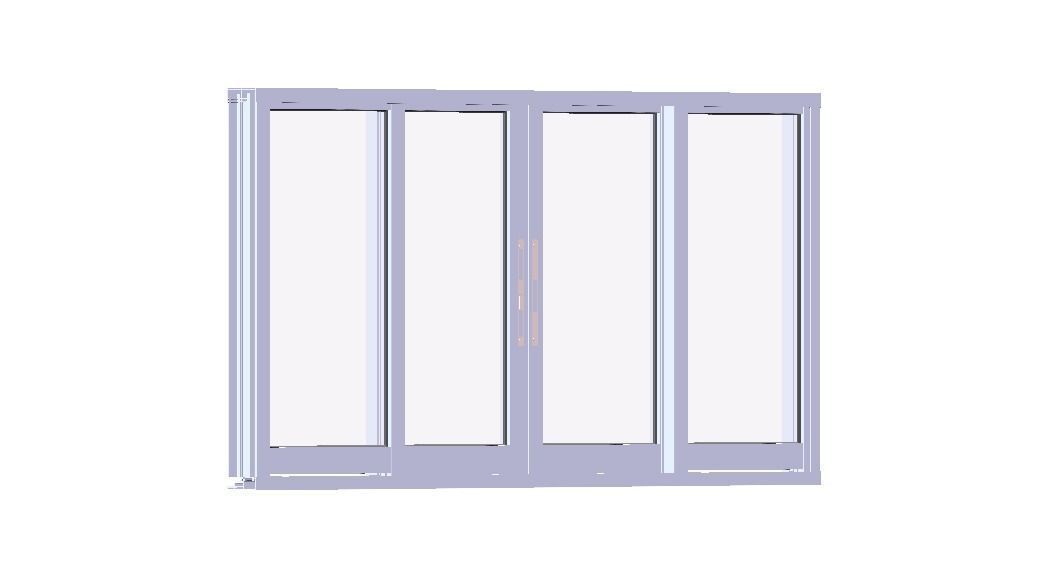 Aluminium Sliding Window 4 Panels 3D model_21