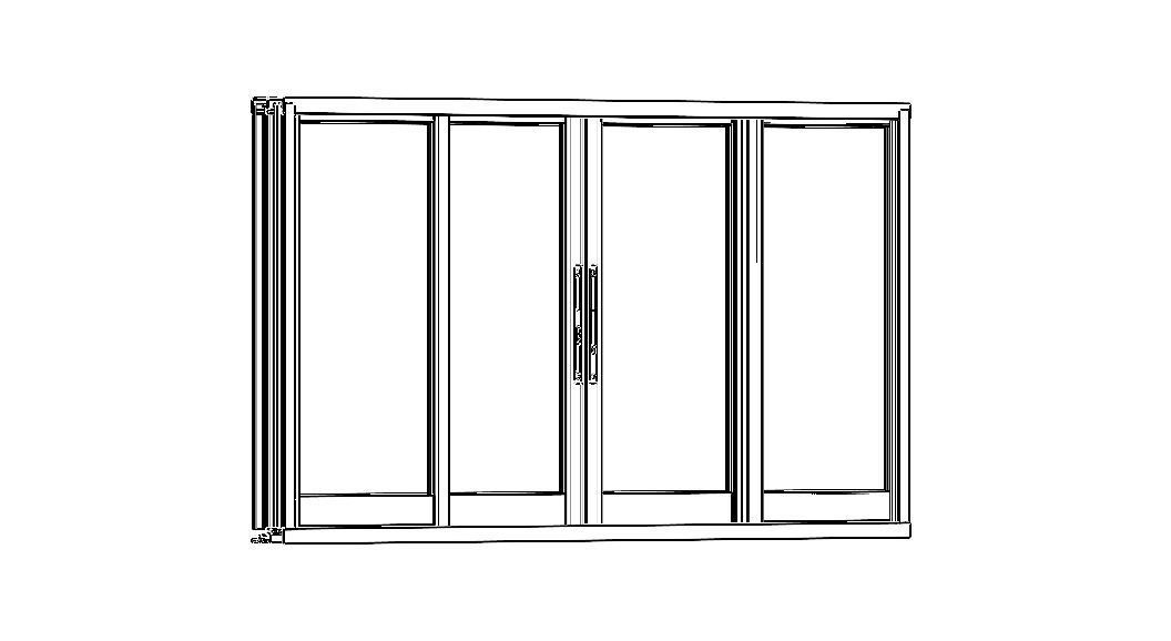 Aluminium Sliding Window 4 Panels 3D model_18
