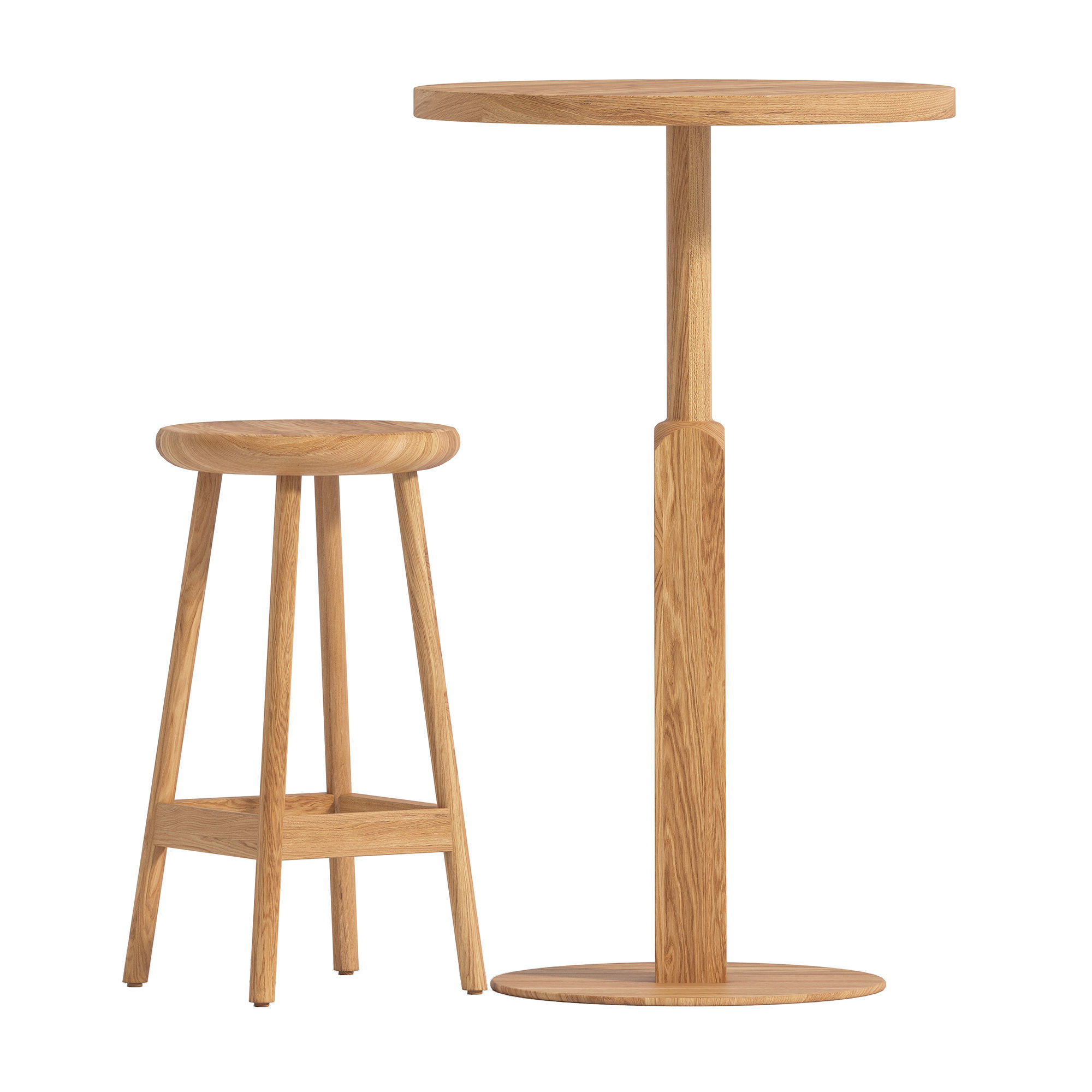 Stools and Round table By Karl Andersson 3D model_1