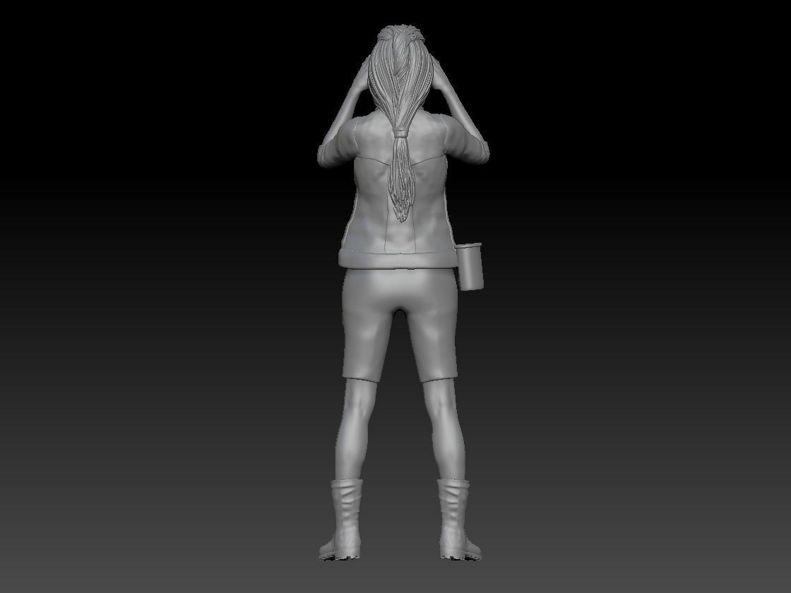 GIRL BINOCULARS SAFARI 3D print model_3