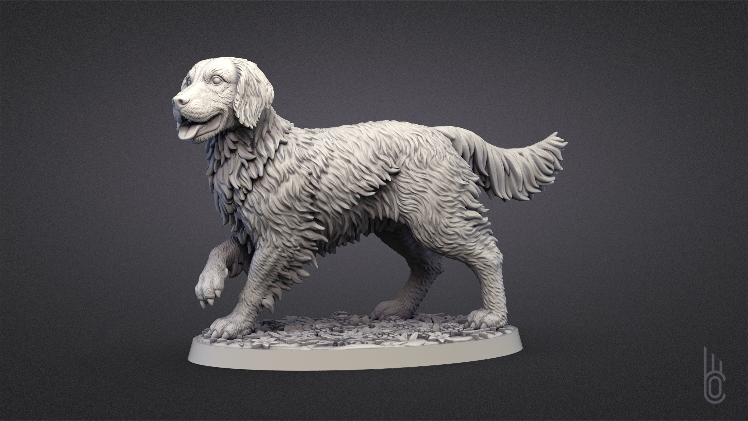Golden Retriever 3D print model_10