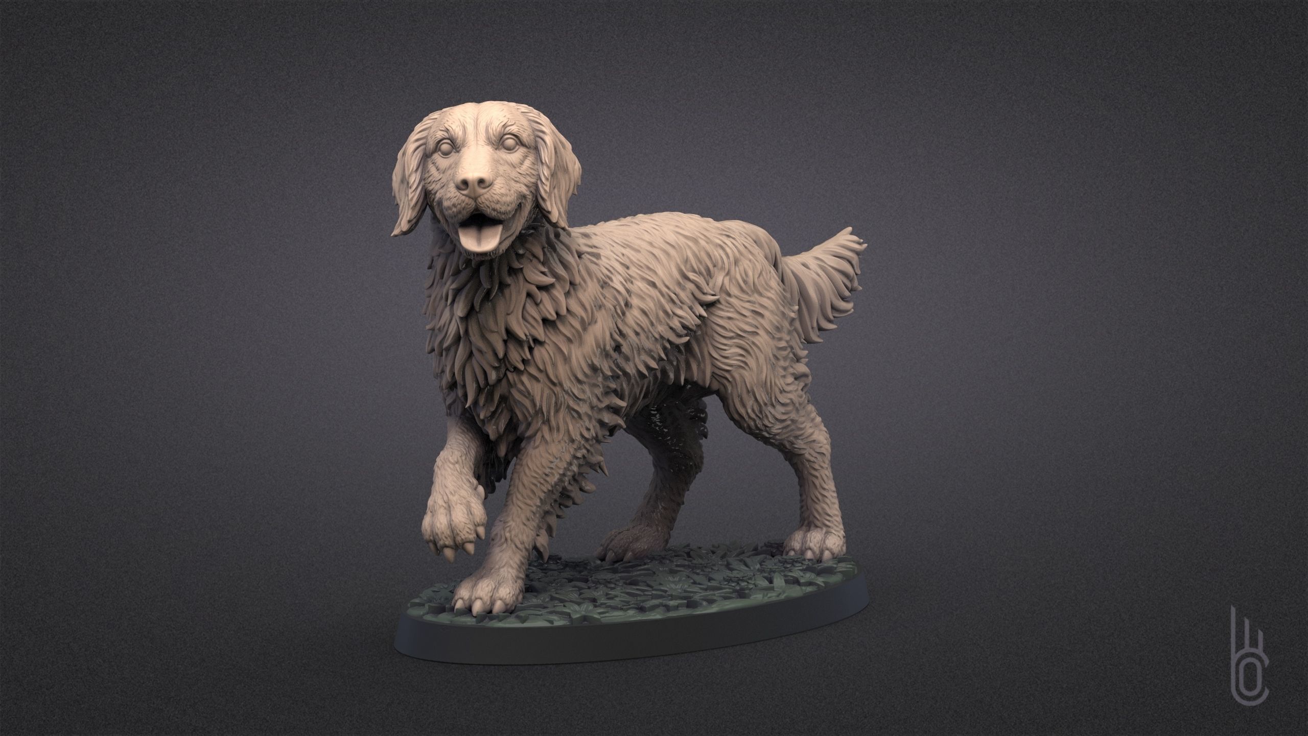 Golden Retriever 3D print model_9