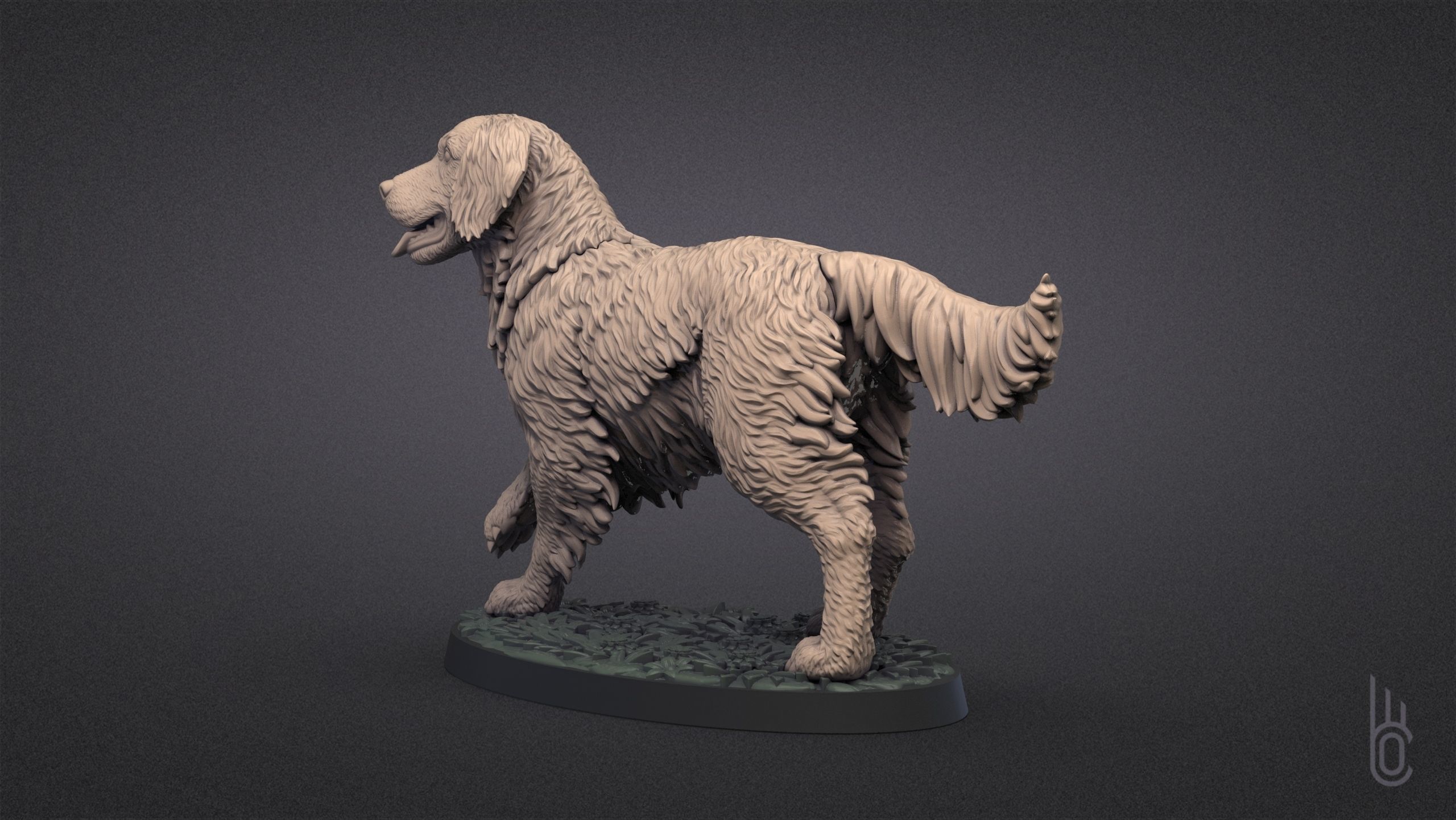 Golden Retriever 3D print model_3
