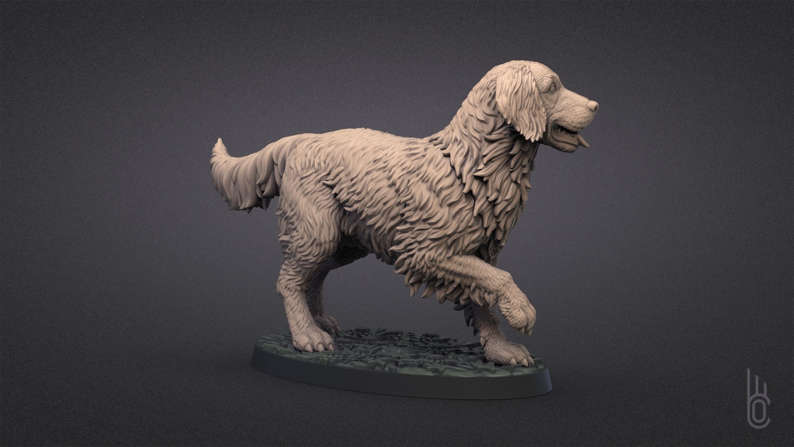 Golden Retriever 3D print model_6