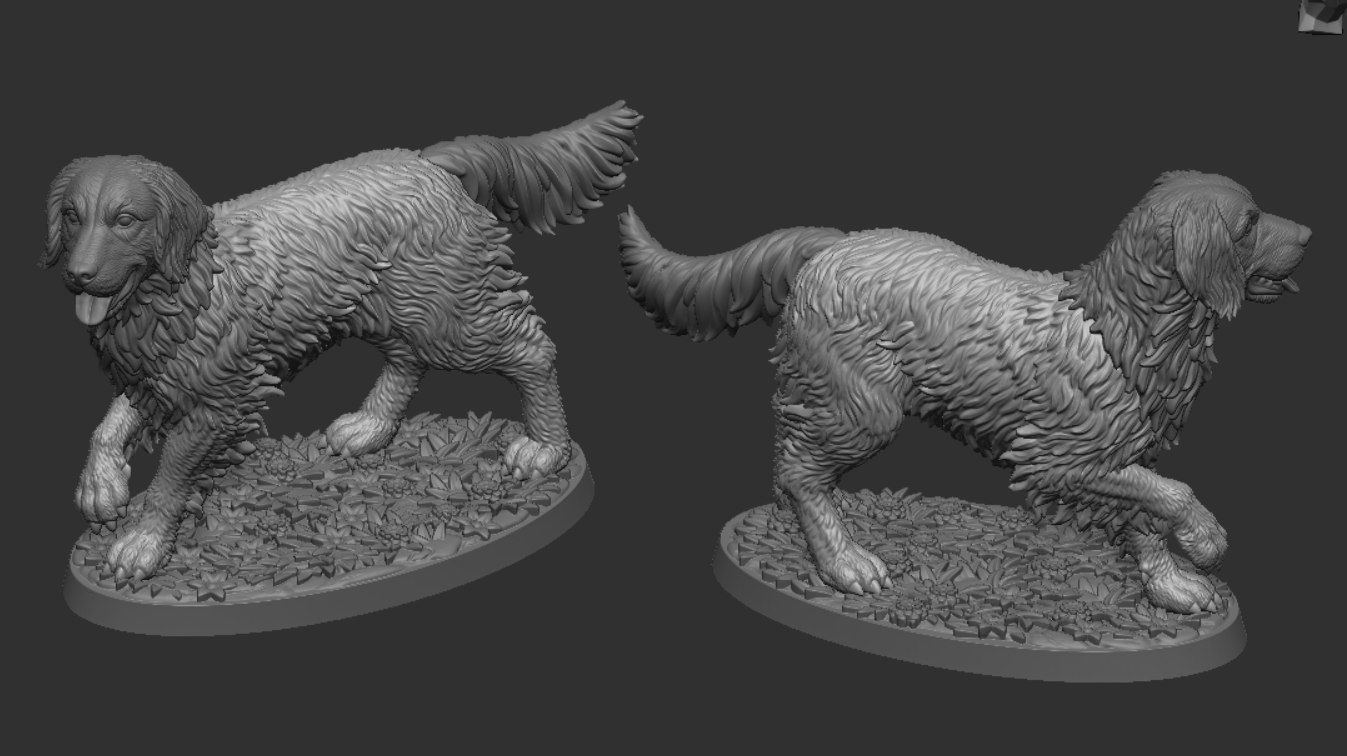Golden Retriever 3D print model_12