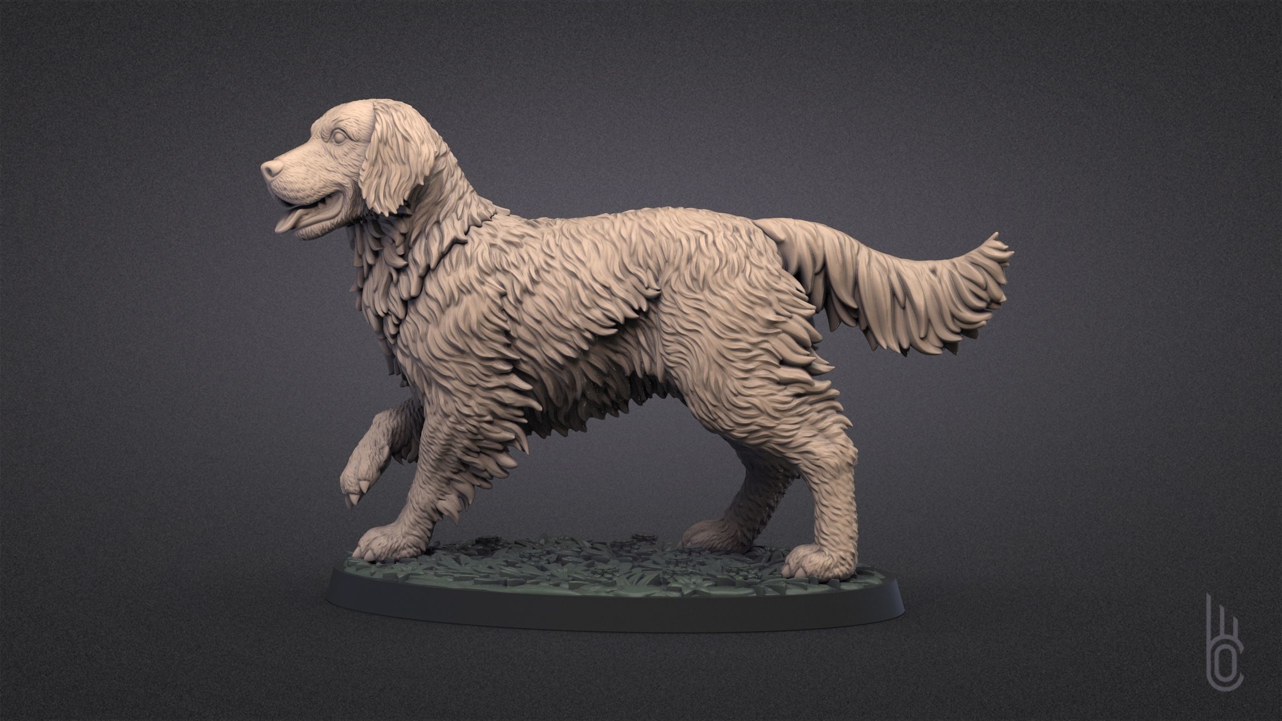 Golden Retriever 3D print model_2