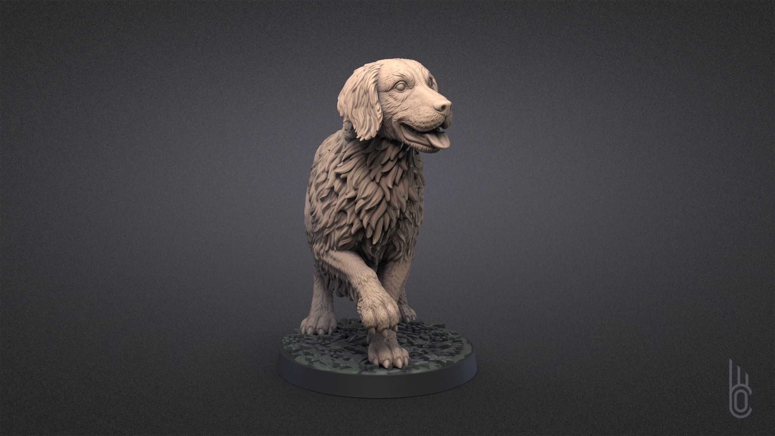 Golden Retriever 3D print model_8
