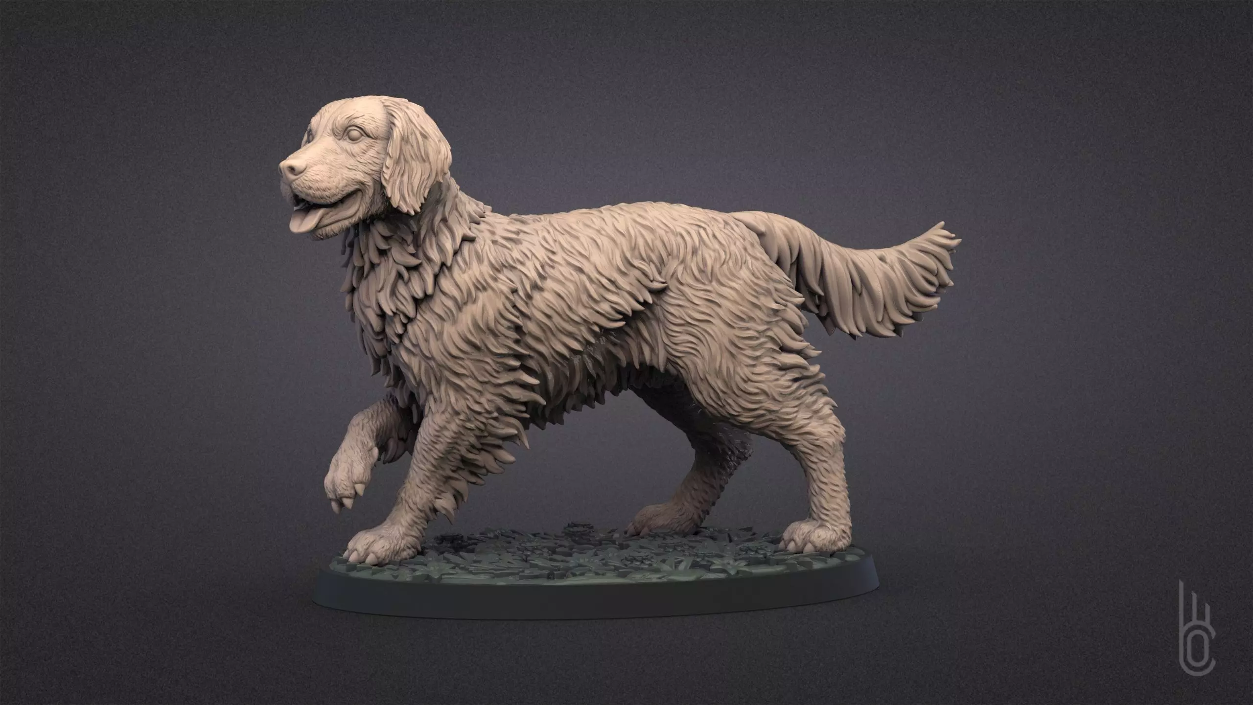 Golden Retriever 3D print model_0