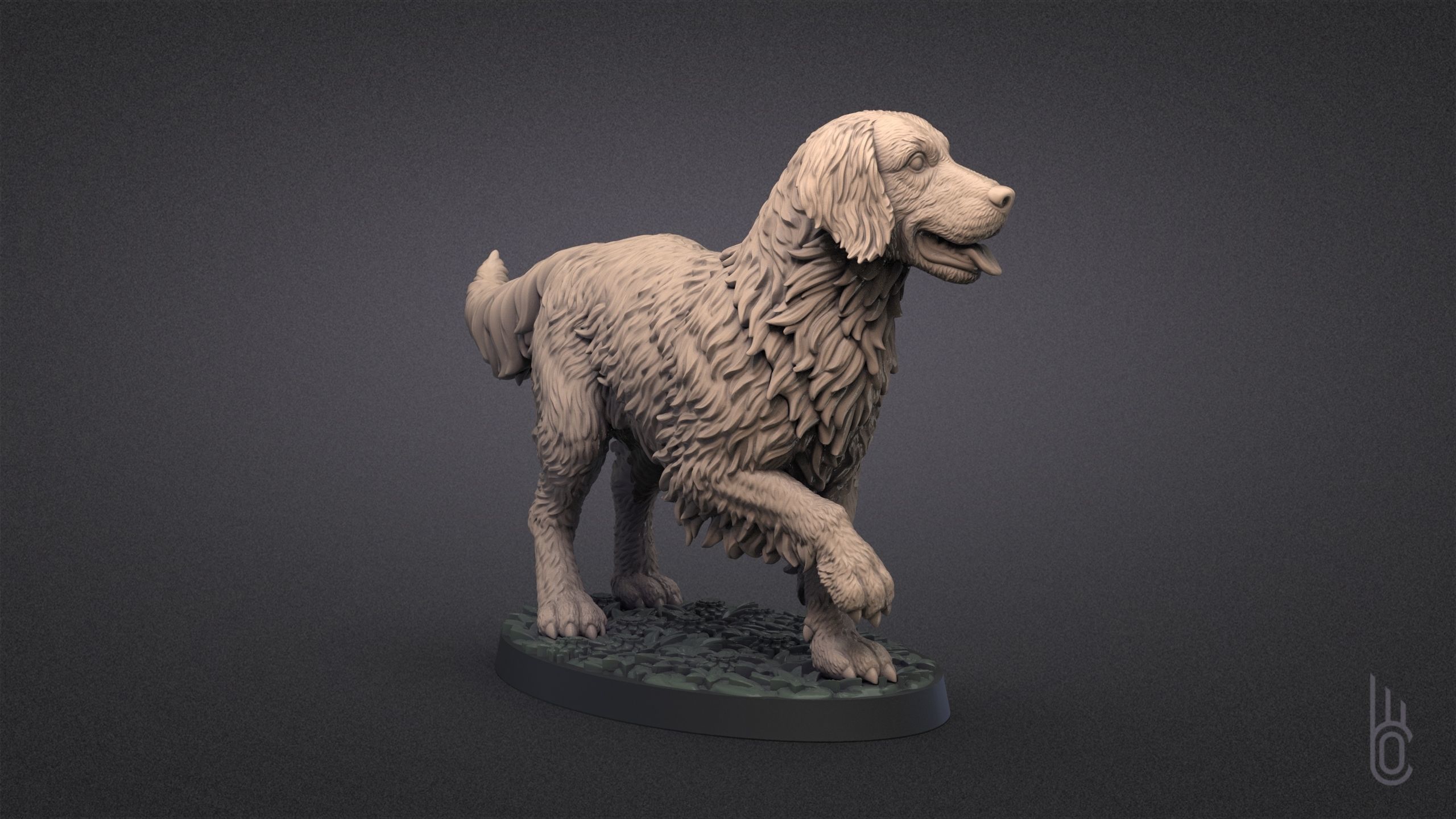 Golden Retriever 3D print model_7