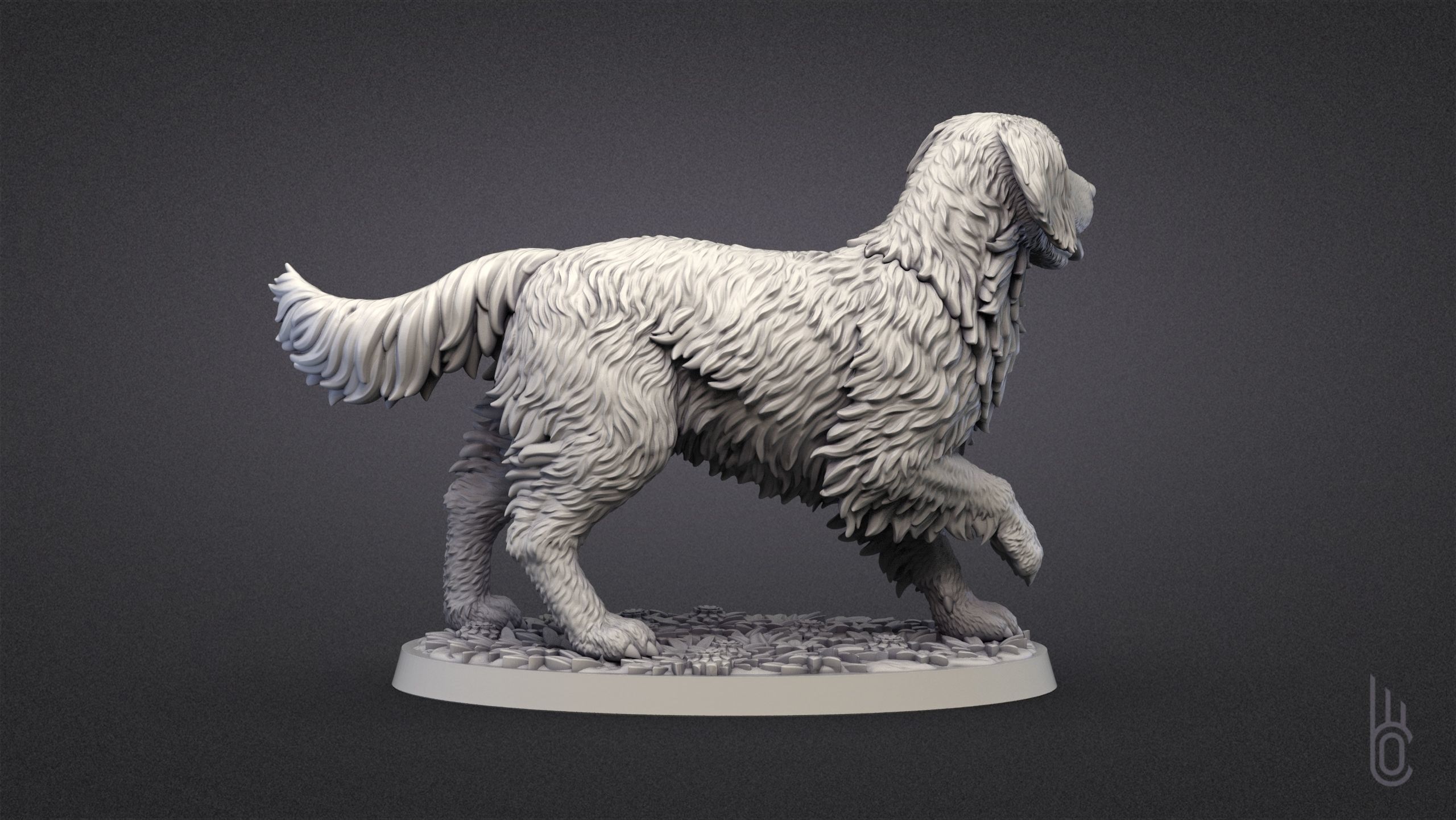 Golden Retriever 3D print model_11