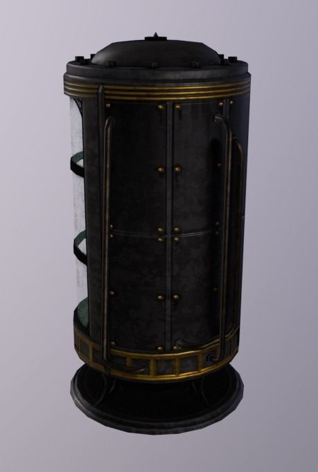 Machine Tank Window Low-poly 3D model_3