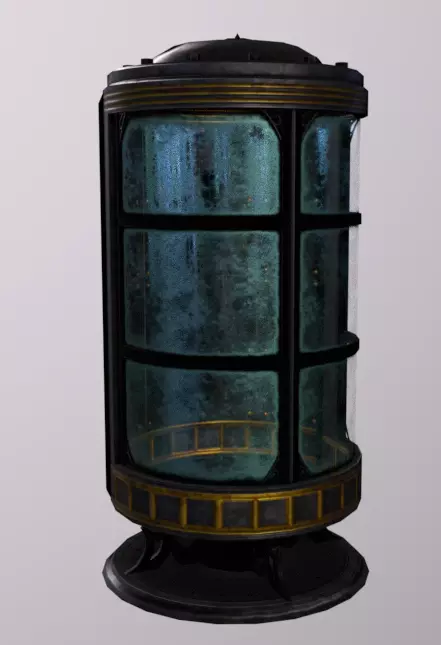 Machine Tank Window Low-poly 3D model_0