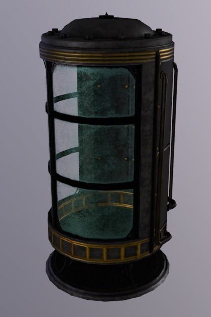 Machine Tank Window Low-poly 3D model_2