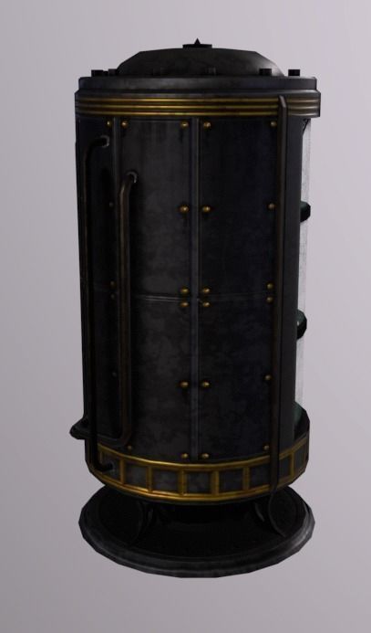 Machine Tank Window Low-poly 3D model_4