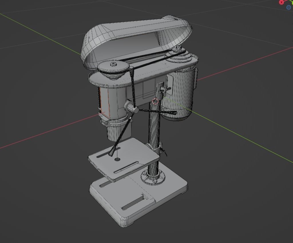 Drilling machine Drillling press 3D model_8