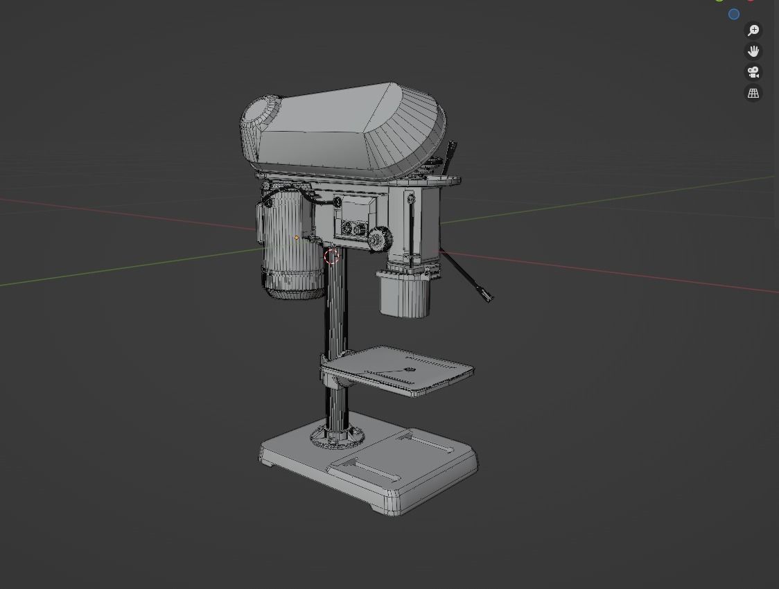 Drilling machine Drillling press 3D model_9