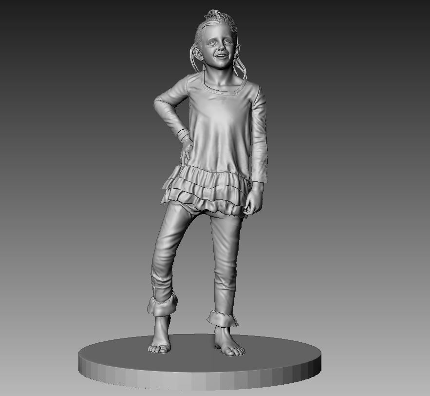 Kid Statue 3D print model_3
