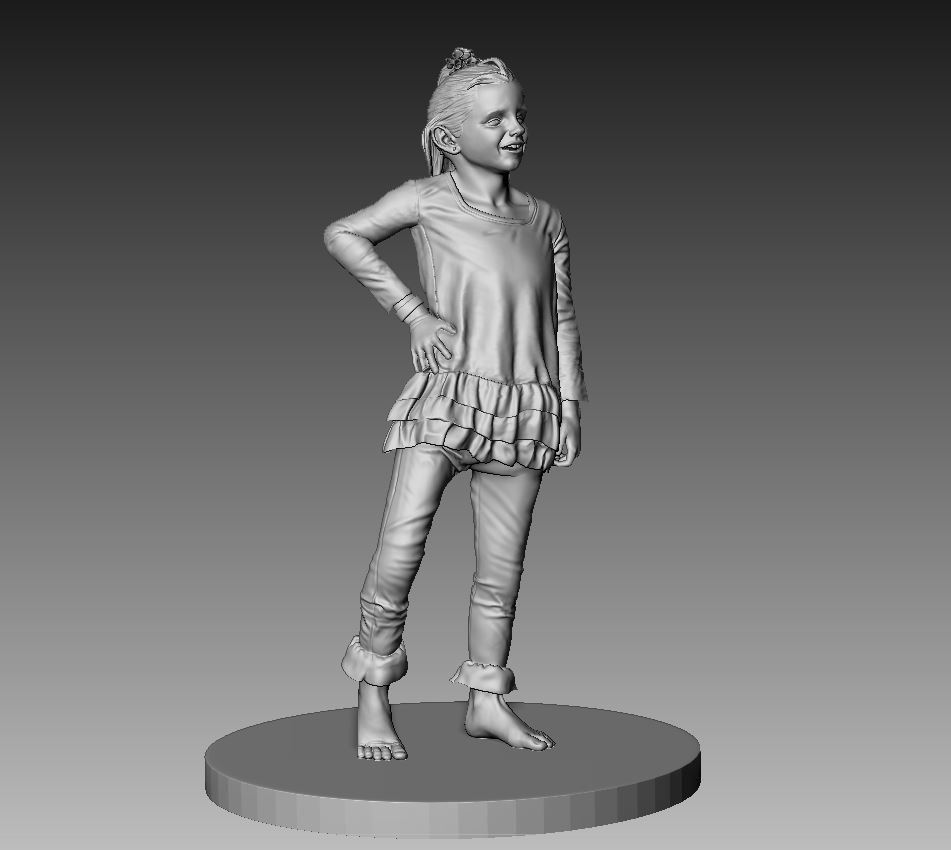 Kid Statue 3D print model_2