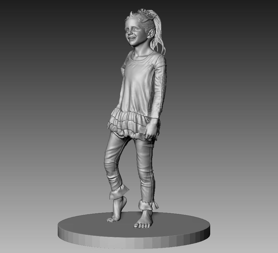 Kid Statue 3D print model_4