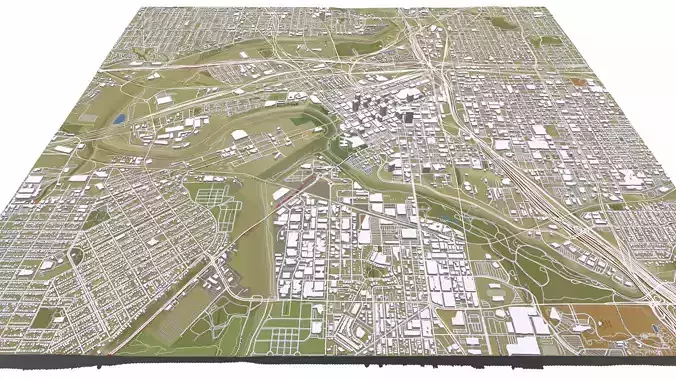 Cityscape Fort Worth Texas USA 3D model