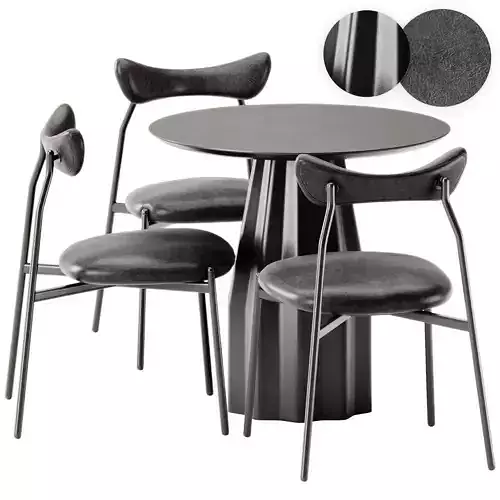 Dragonfly Chair by District Eight and Burin Table by Viccarbe