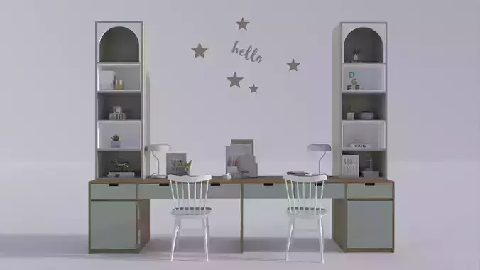 Study Table  3D model
