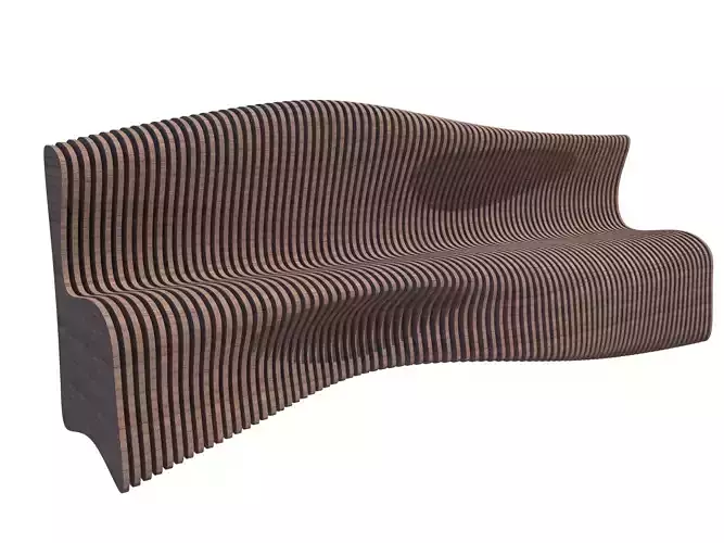 Parametric wooden Bench