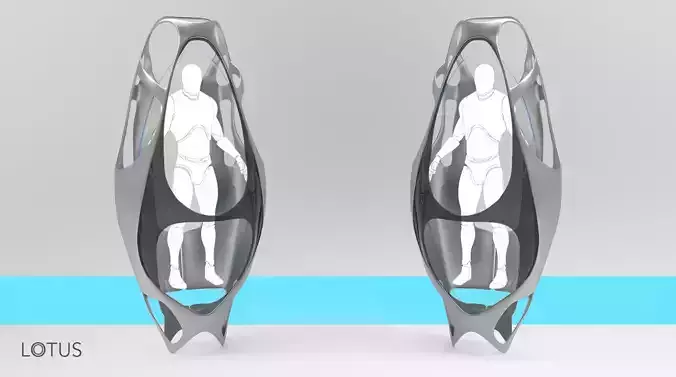 Futuristic Capsule Sci-Fi 3D Model 3D model