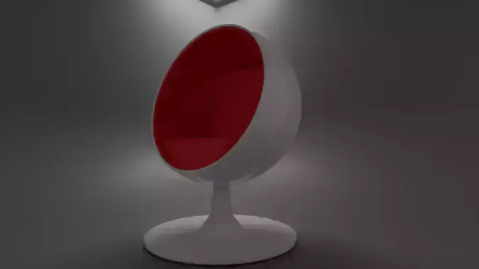 Blender Ball Chair Low-Poly Model