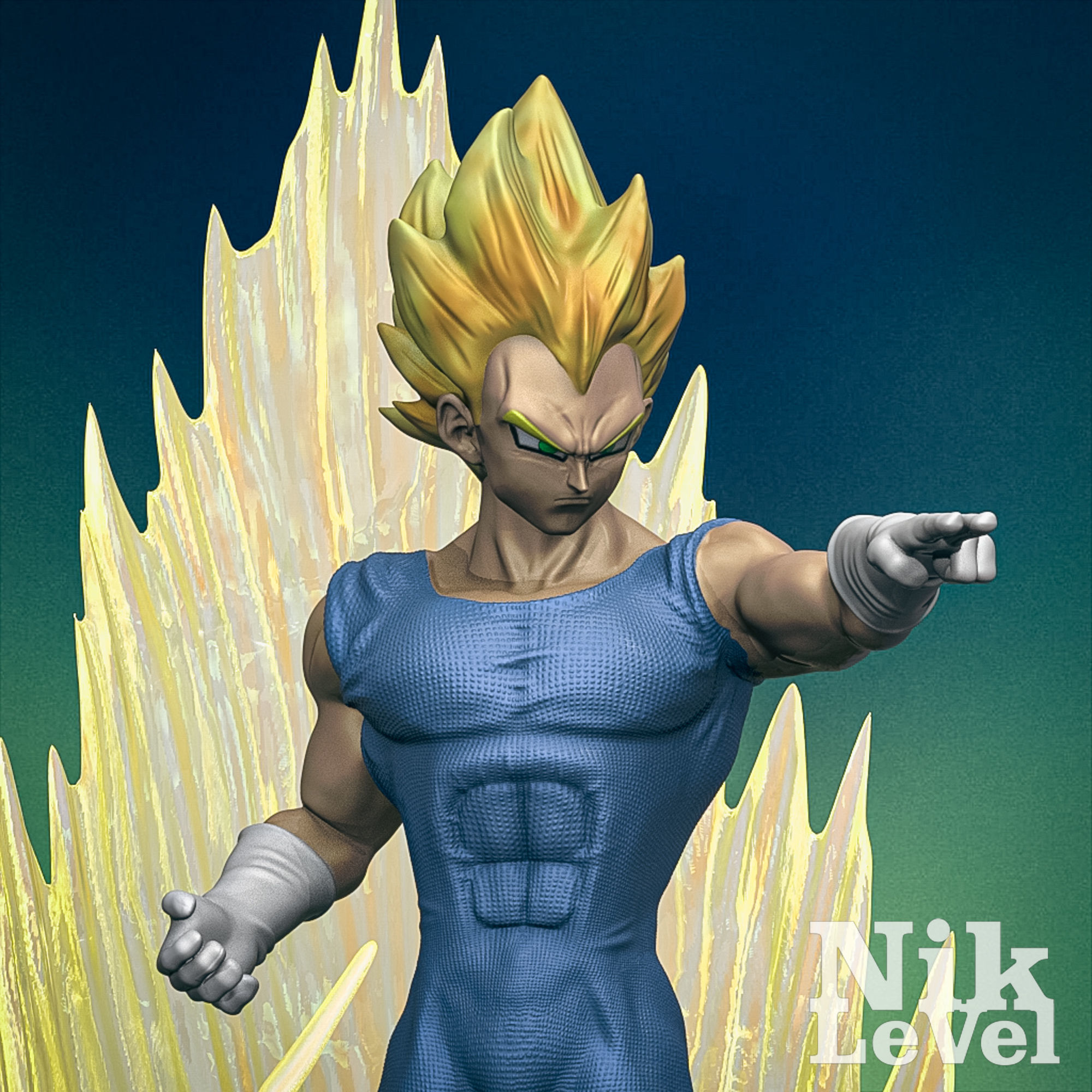 Vegeta Dragon Ball 3D Printable  3D print model_4