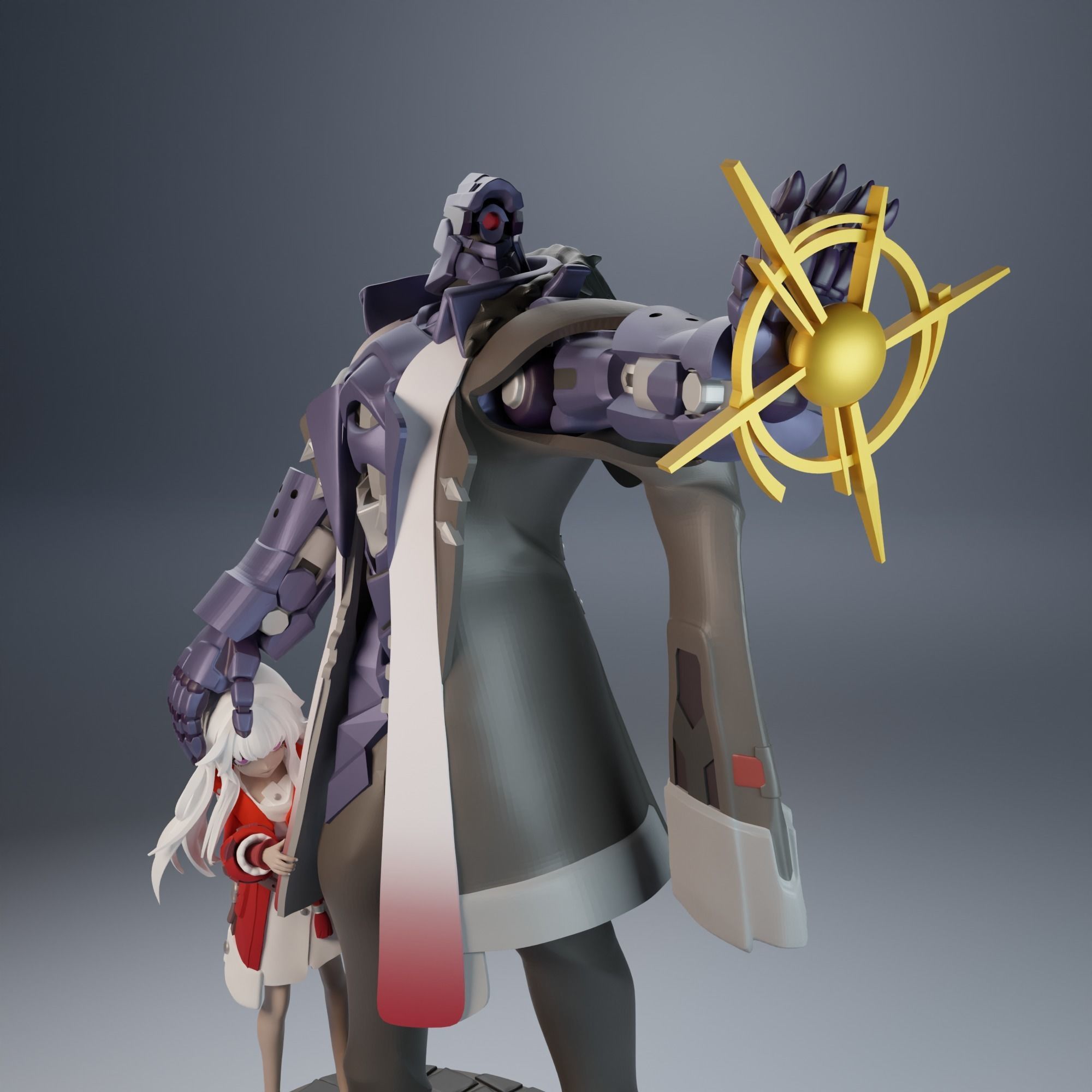 Clara and Svarog from Honaki Star Rail 3D print model_9