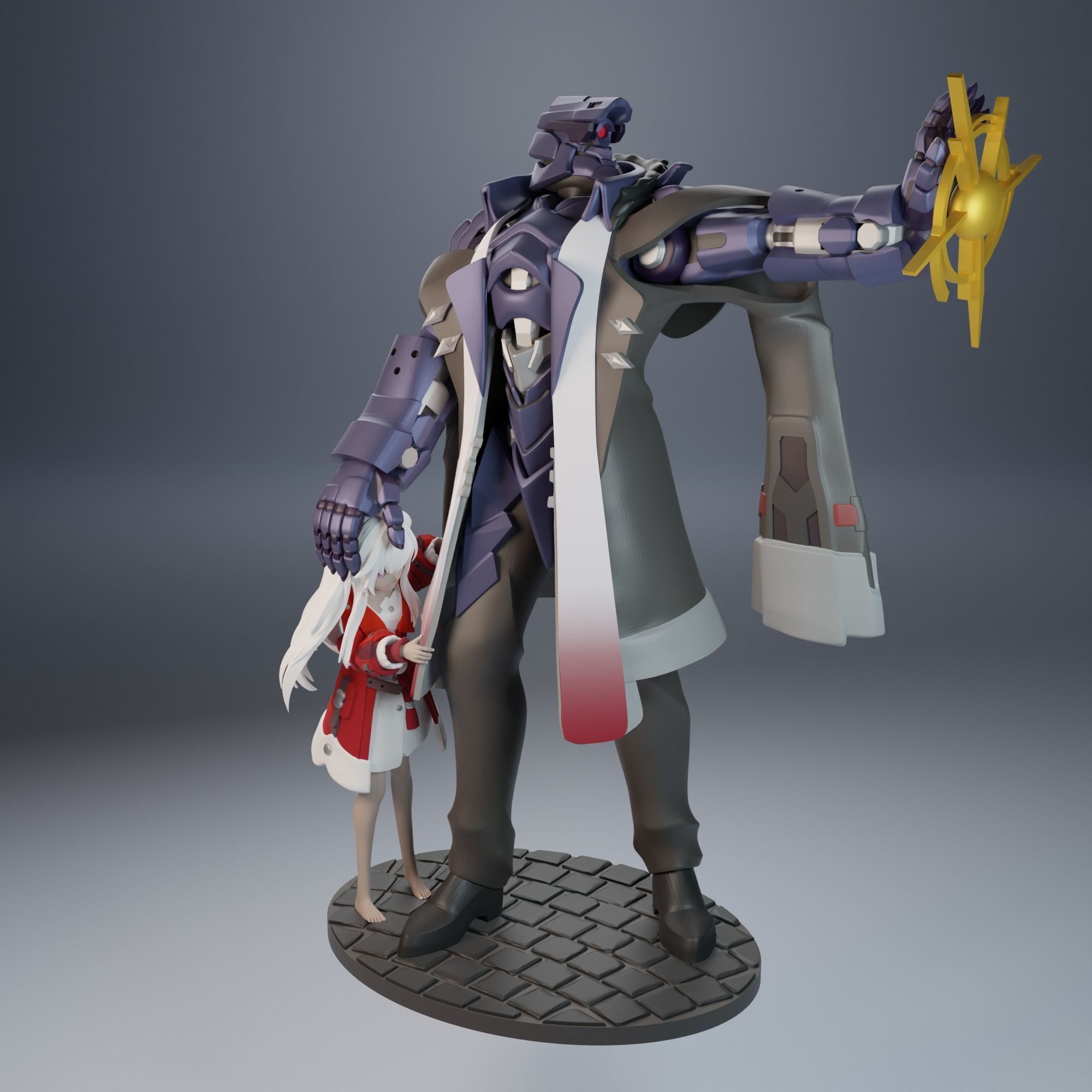 Clara and Svarog from Honaki Star Rail 3D print model_6