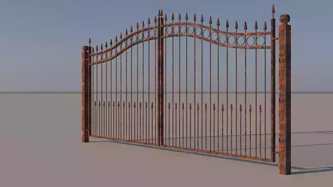MS Gate with rusted materials 