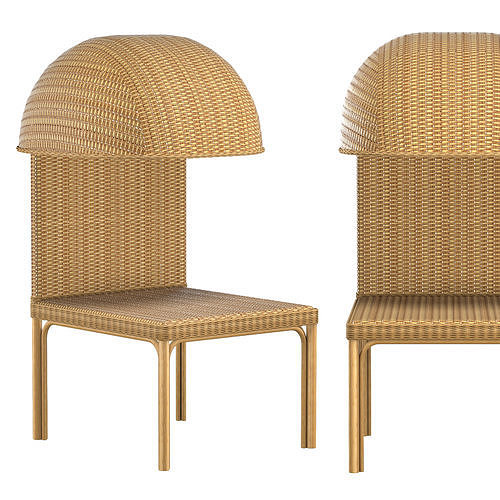  Emilie Voirin rattan chair 3D model