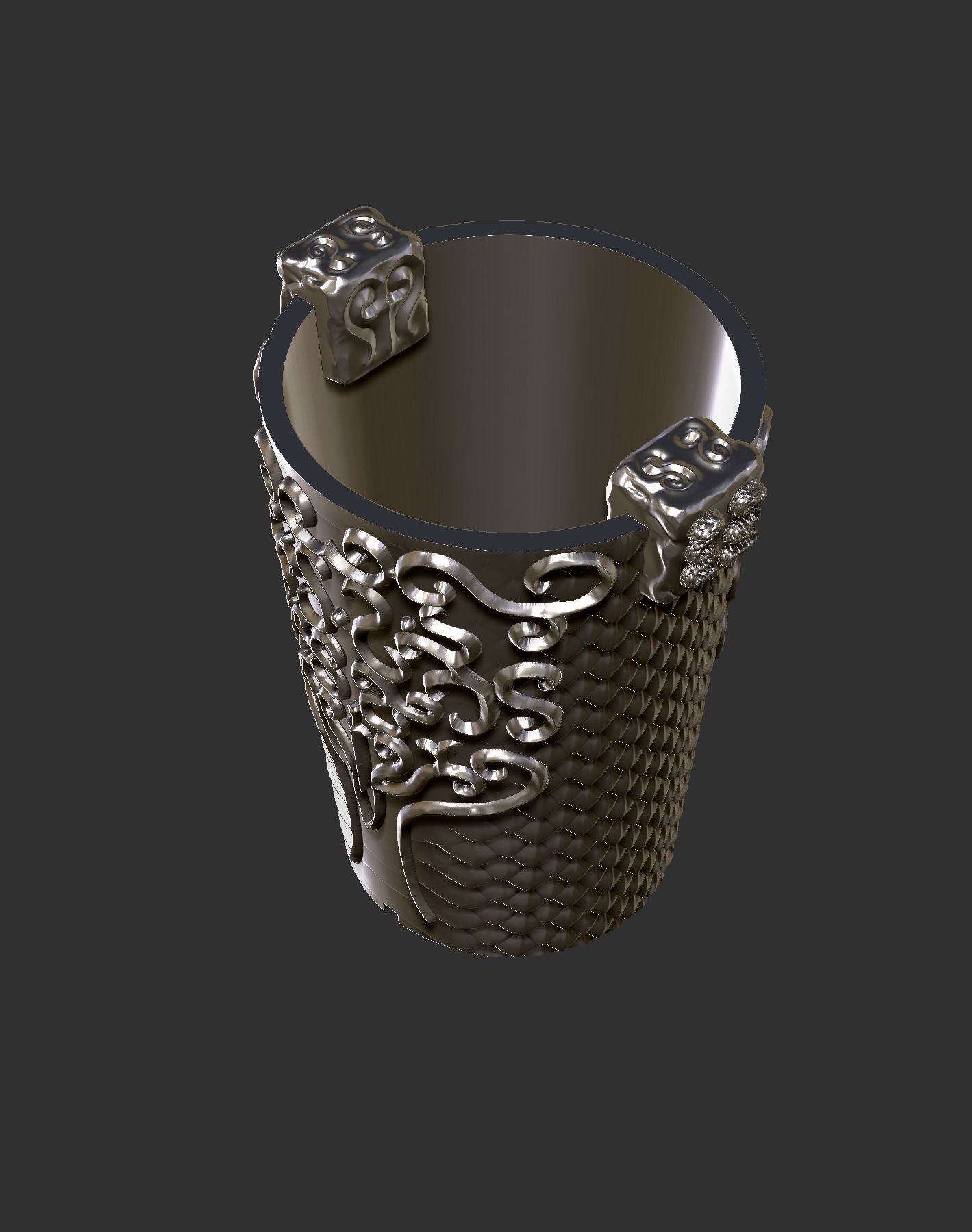 Middle Ages CUP or Bucket 3D print model_5