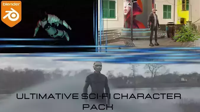 Sci-fi character pack  for Blender