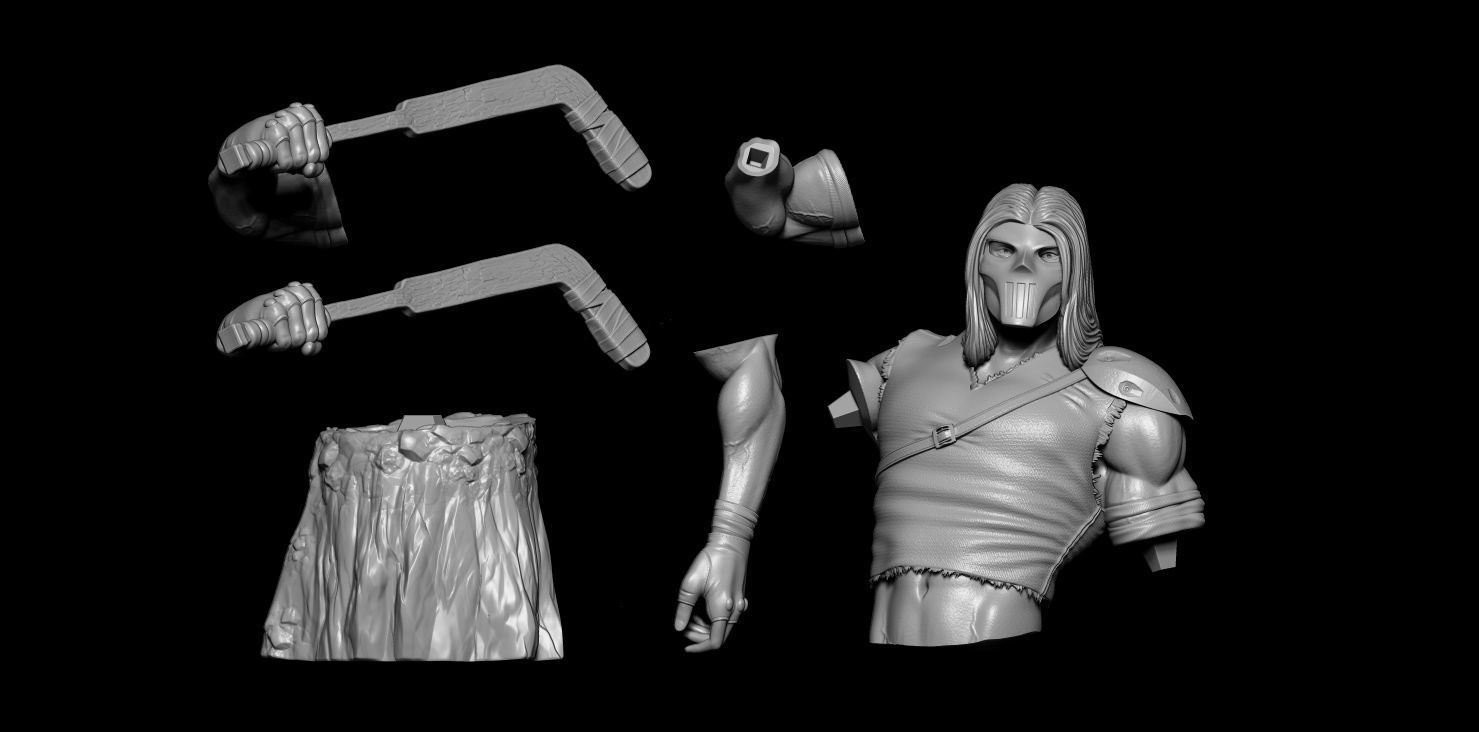 Fan Art - Casey Jones - Bust 3D print model_8