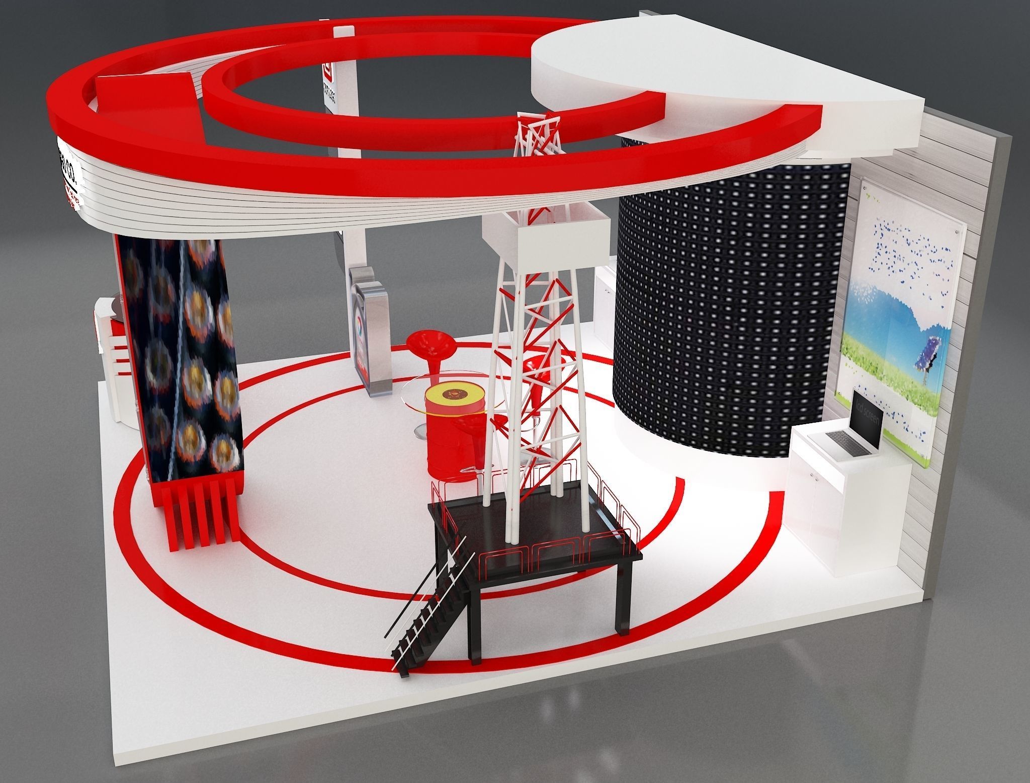 Booth Exhibition Stand a157 3D model_6
