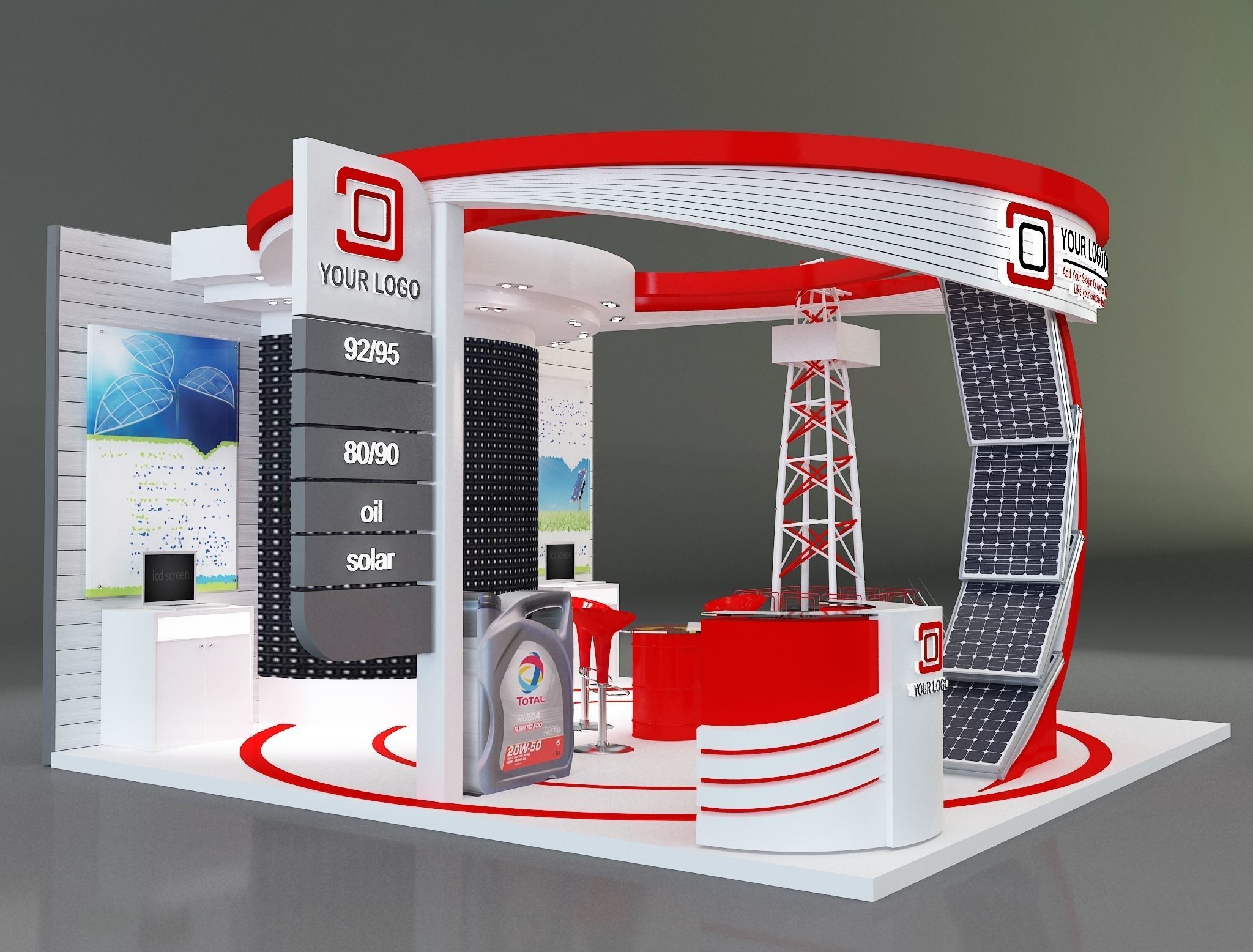 Booth Exhibition Stand a157 3D model_12