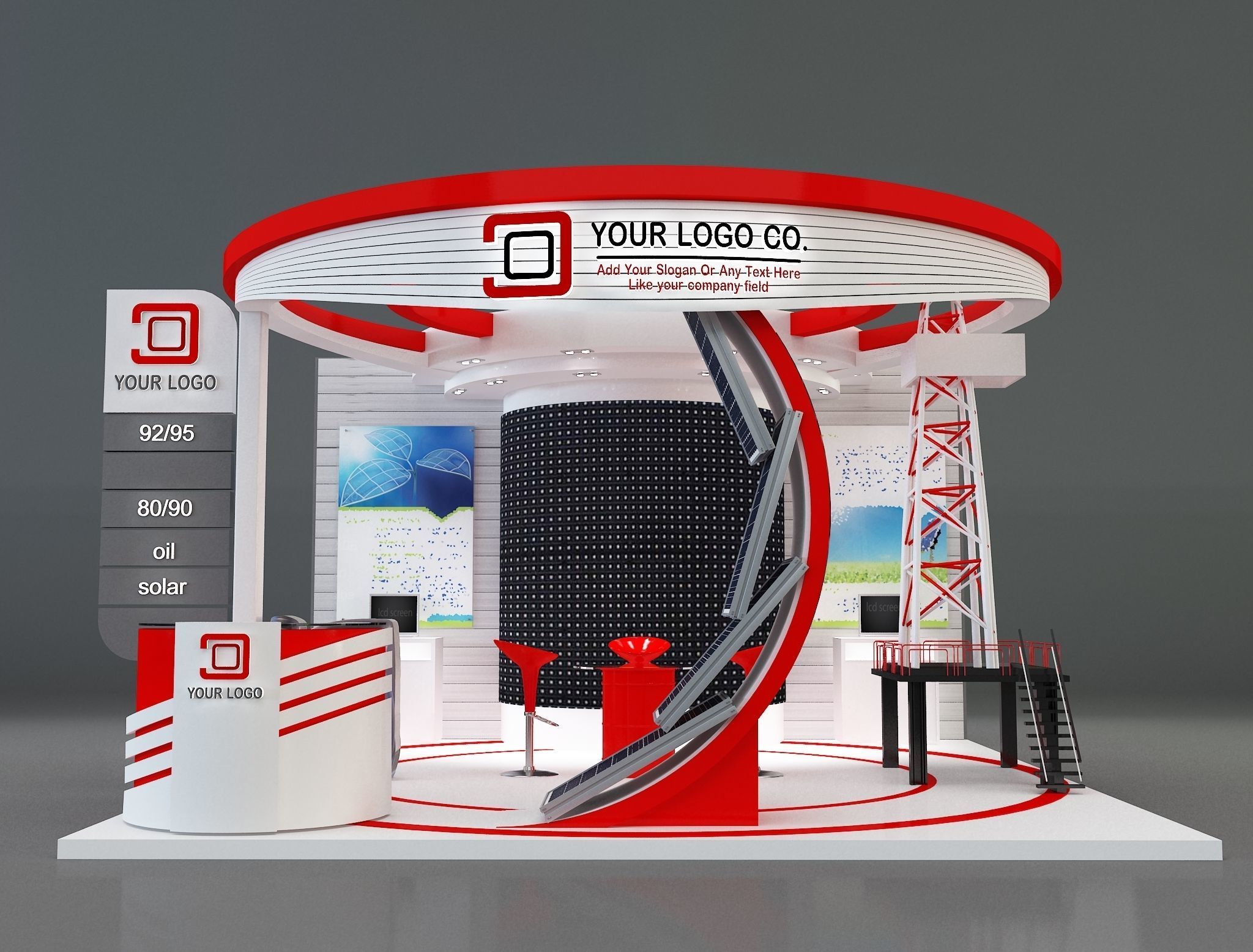 Booth Exhibition Stand a157 3D model_2