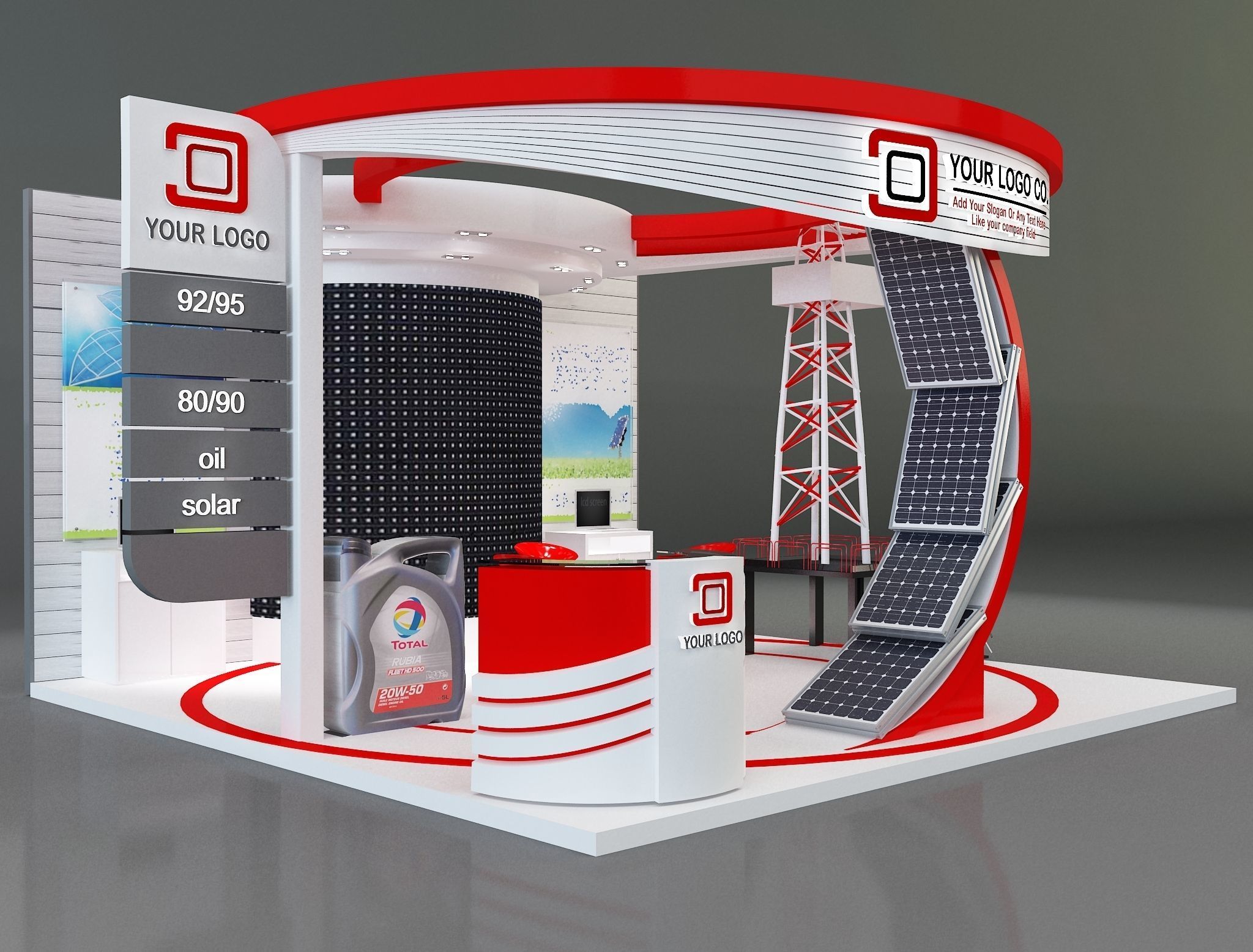 Booth Exhibition Stand a157 3D model_10