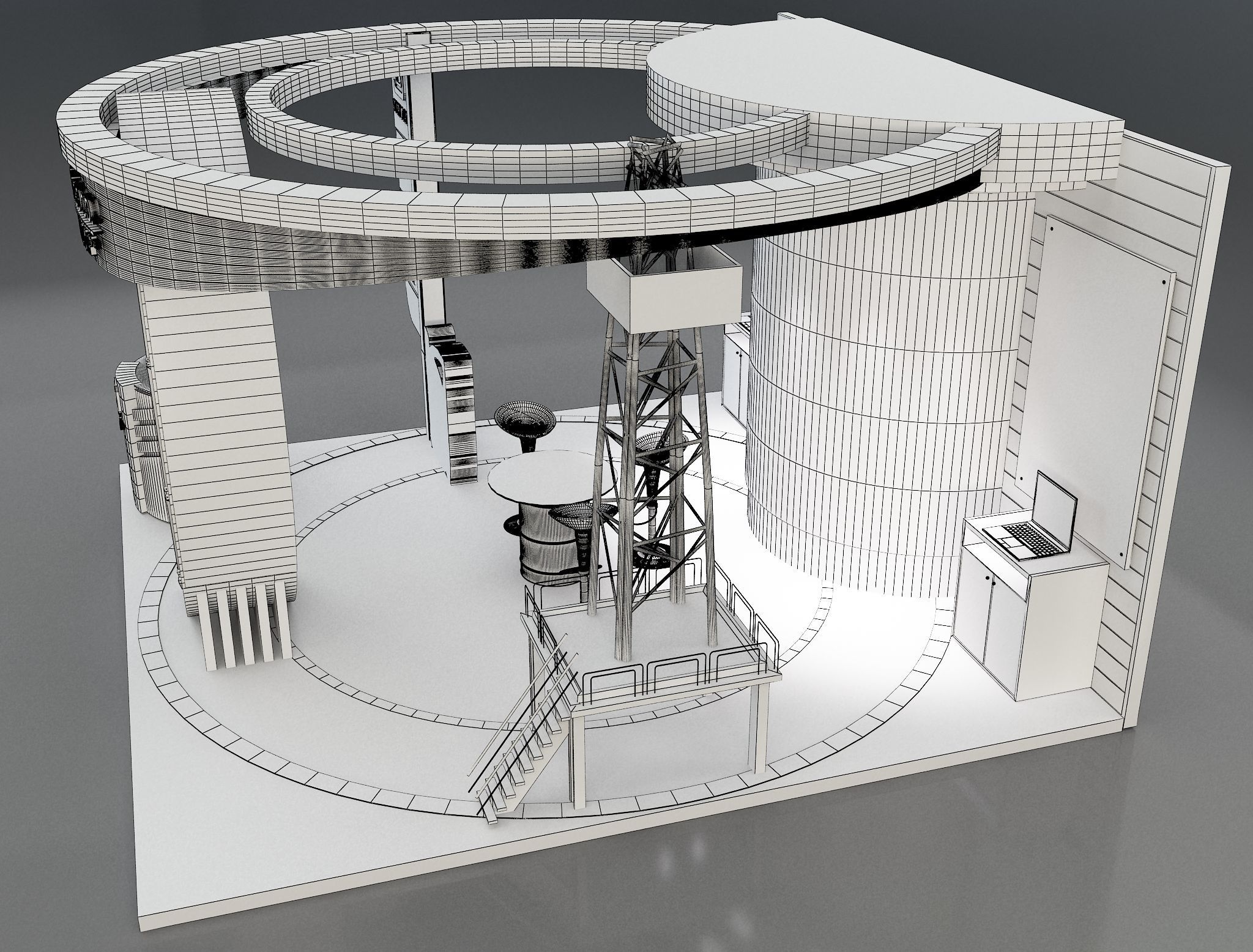 Booth Exhibition Stand a157 3D model_7