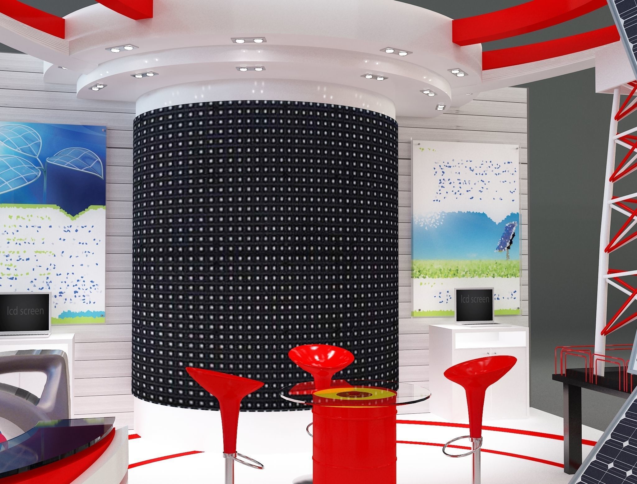 Booth Exhibition Stand a157 3D model_11