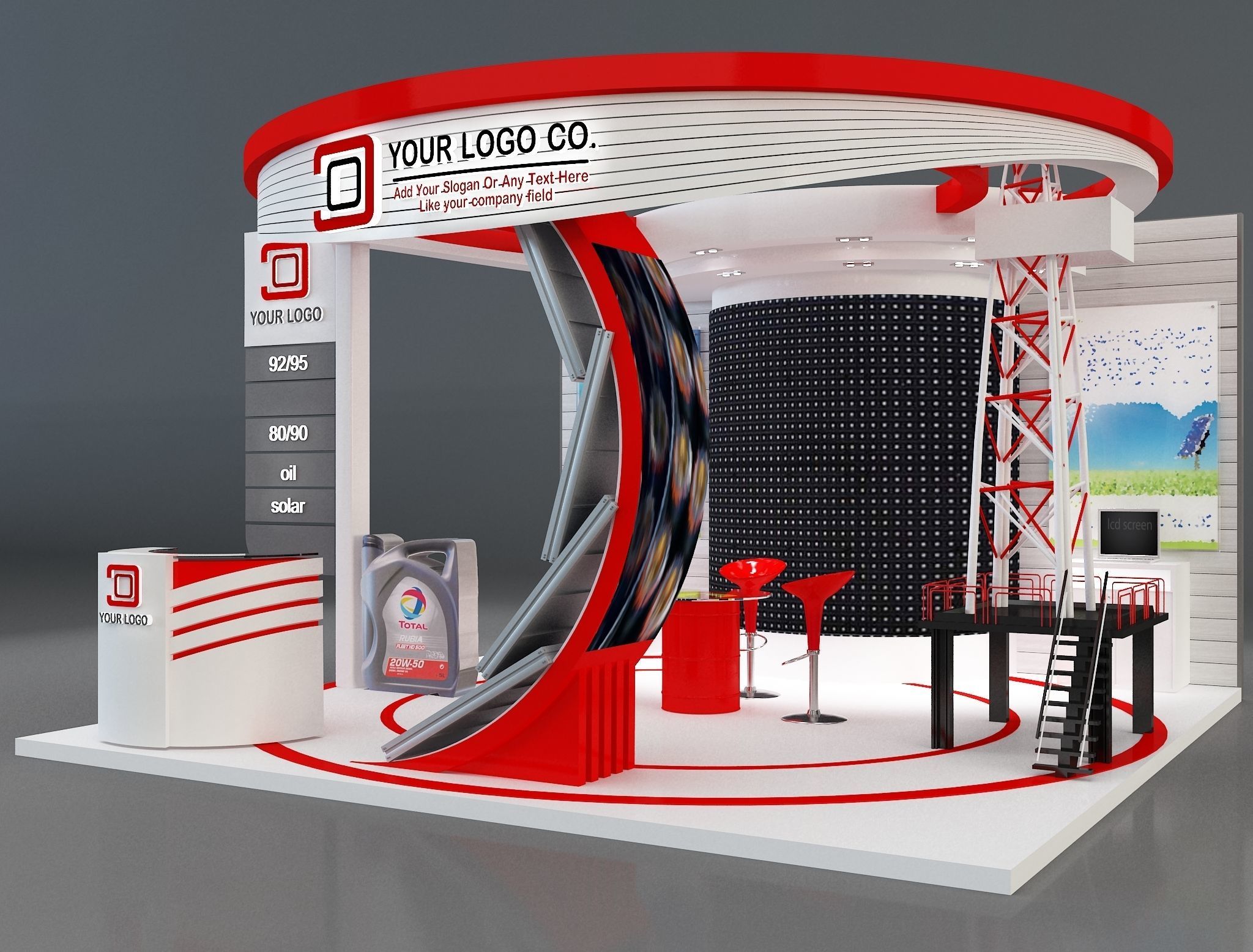 Booth Exhibition Stand a157 3D model_4