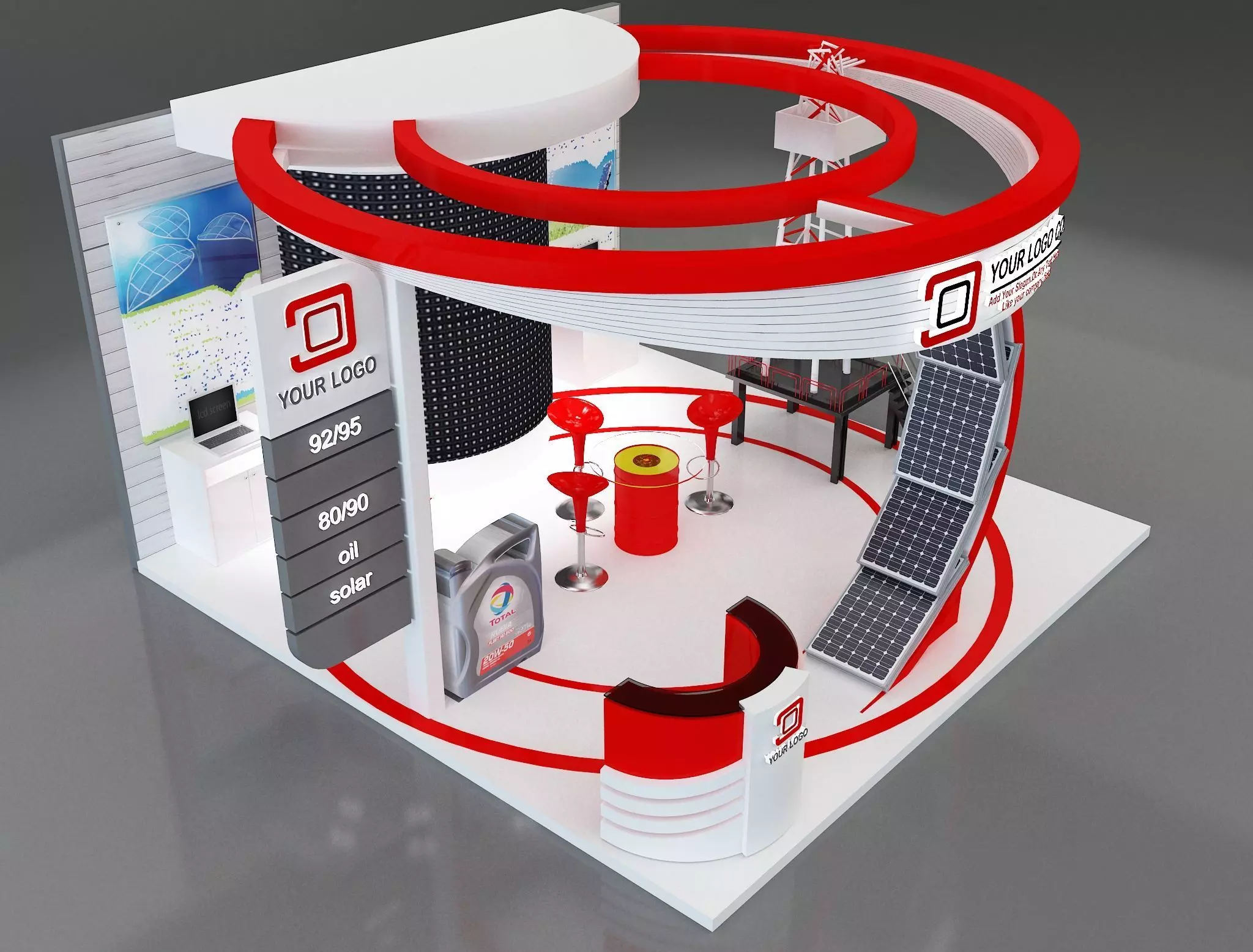 Booth Exhibition Stand a157 3D model_0