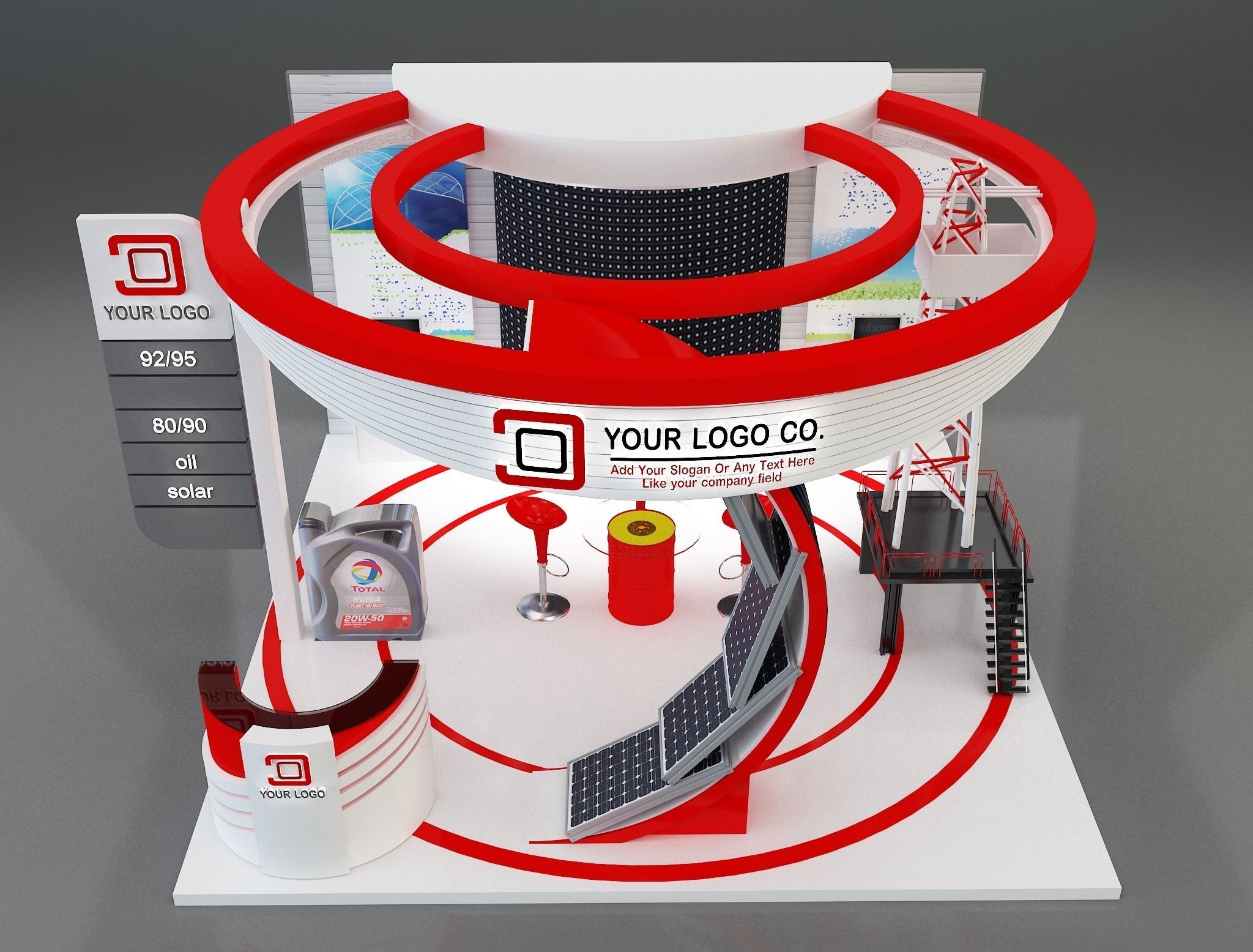 Booth Exhibition Stand a157 3D model_8