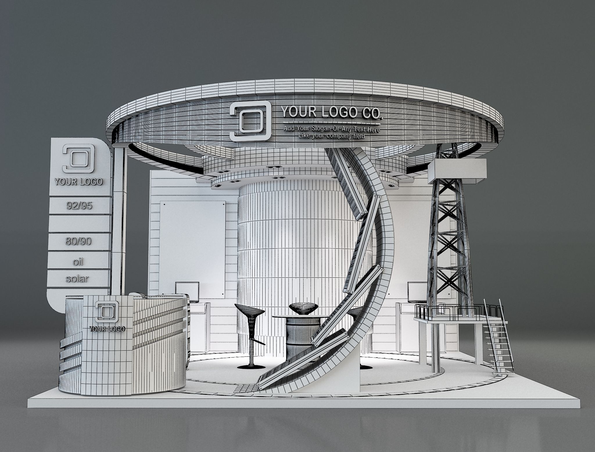Booth Exhibition Stand a157 3D model_3