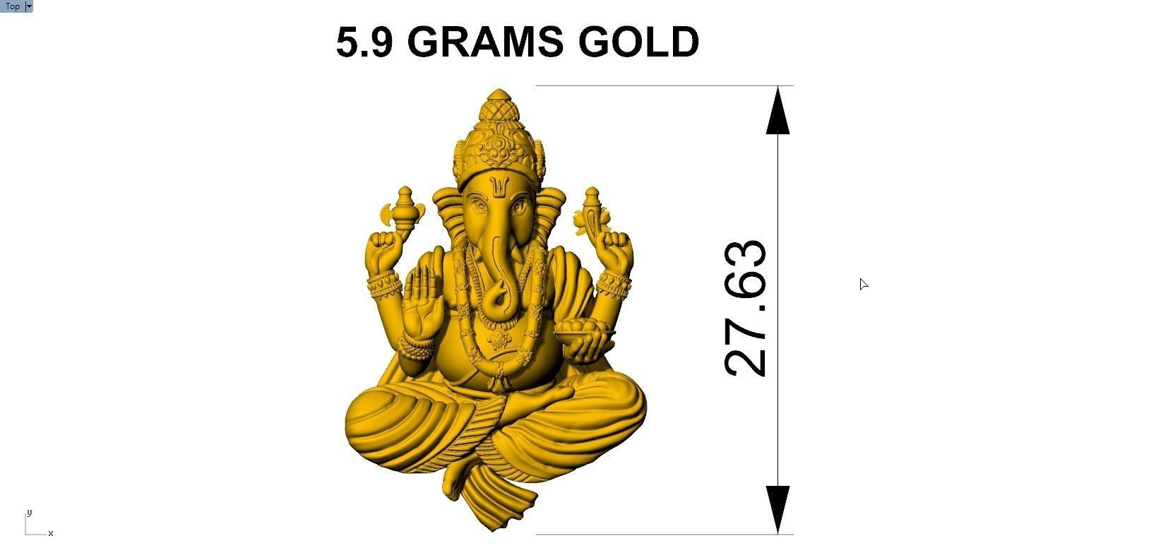 VINAYAGAR PENDENT 3D print model_6